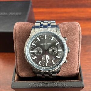 Michael Kors Black Scout Chronograph Watch